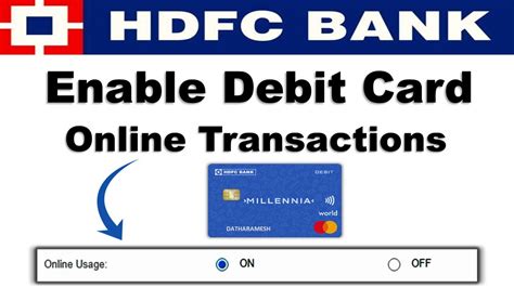 hdfc debit card enable